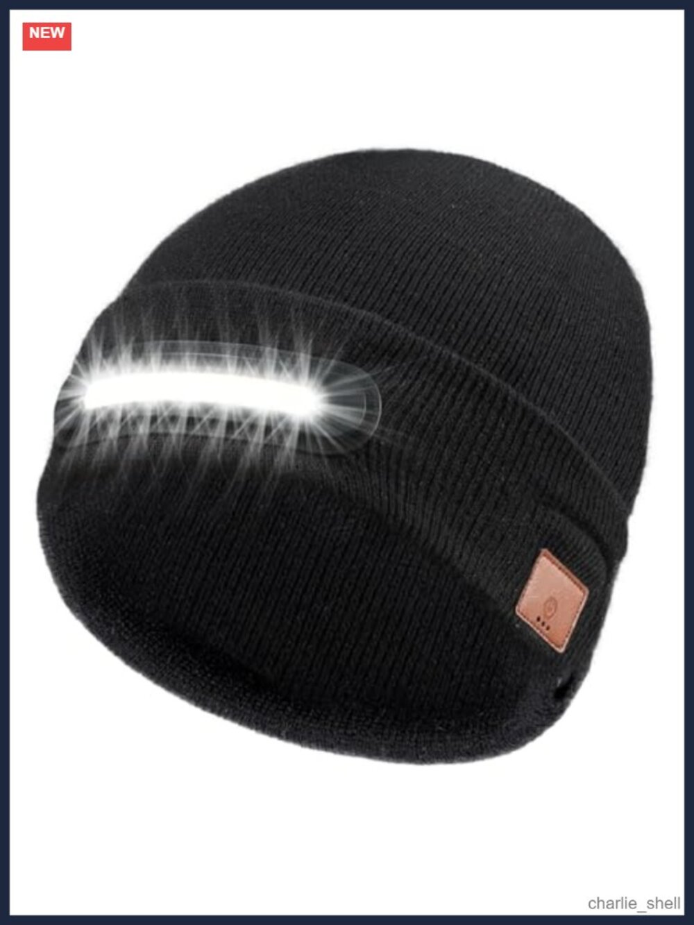 LED Beanie with Rechargeable Headlamp USB Flashlight Hat Unisex